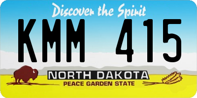 ND license plate KMM415