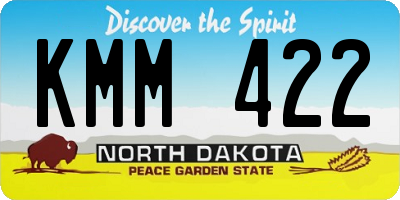 ND license plate KMM422