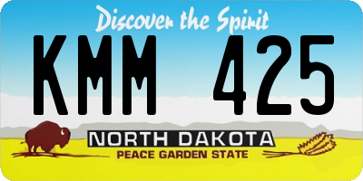 ND license plate KMM425