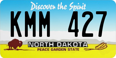 ND license plate KMM427