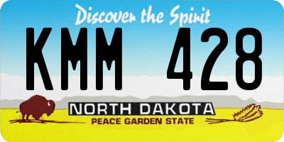 ND license plate KMM428