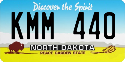 ND license plate KMM440