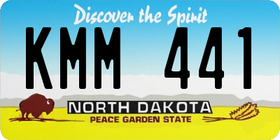 ND license plate KMM441