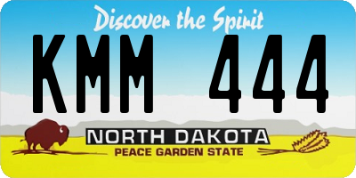 ND license plate KMM444