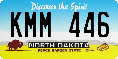 ND license plate KMM446
