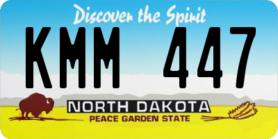 ND license plate KMM447