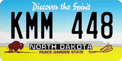 ND license plate KMM448