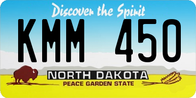ND license plate KMM450