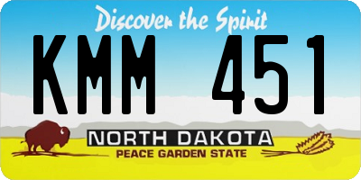 ND license plate KMM451
