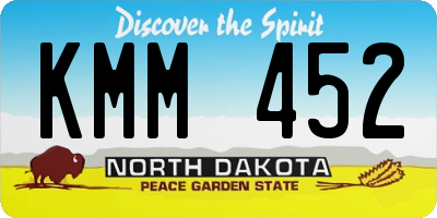 ND license plate KMM452
