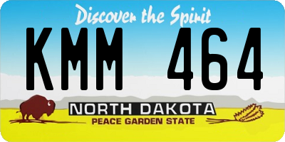ND license plate KMM464
