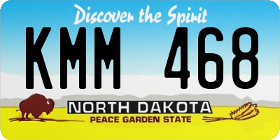ND license plate KMM468