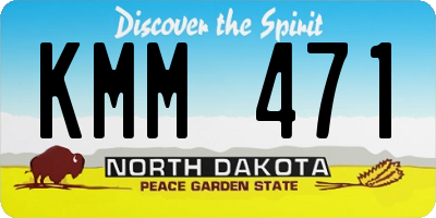 ND license plate KMM471