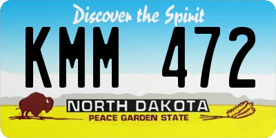 ND license plate KMM472