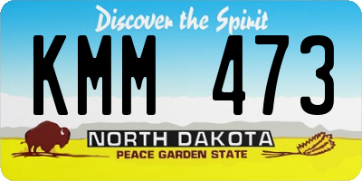 ND license plate KMM473