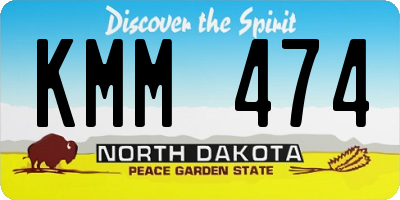 ND license plate KMM474