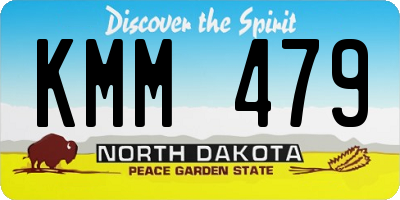 ND license plate KMM479
