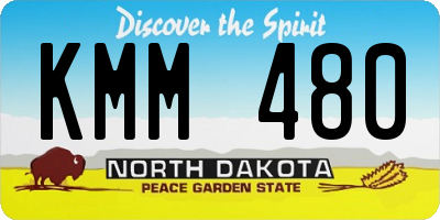 ND license plate KMM480