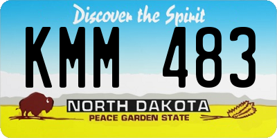 ND license plate KMM483