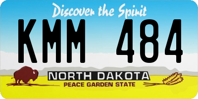 ND license plate KMM484
