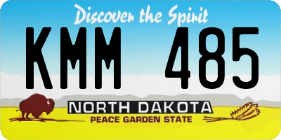 ND license plate KMM485