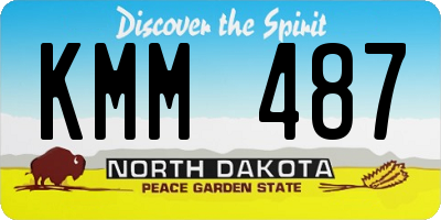 ND license plate KMM487