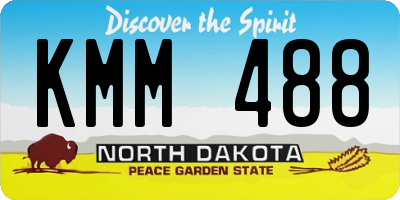 ND license plate KMM488