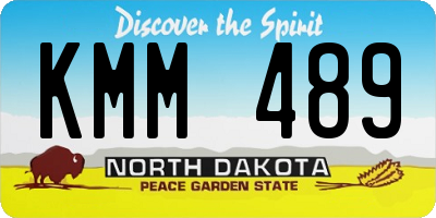 ND license plate KMM489