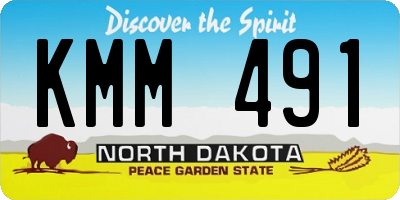 ND license plate KMM491