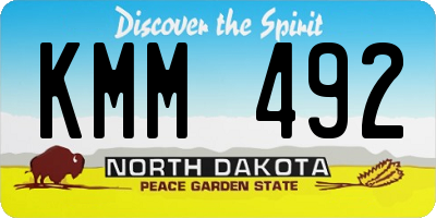 ND license plate KMM492