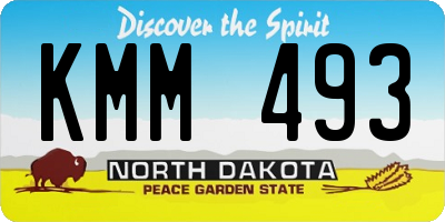 ND license plate KMM493