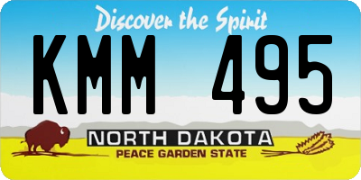ND license plate KMM495