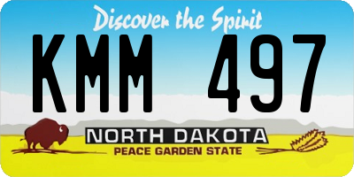 ND license plate KMM497