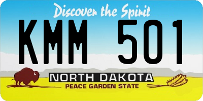 ND license plate KMM501