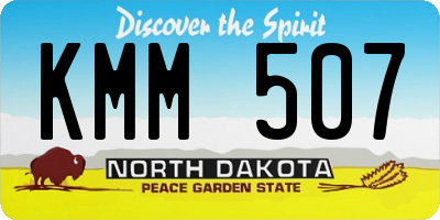 ND license plate KMM507