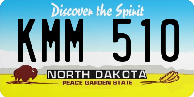 ND license plate KMM510
