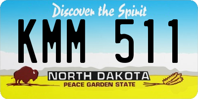 ND license plate KMM511