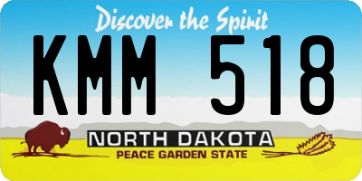 ND license plate KMM518