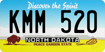 ND license plate KMM520