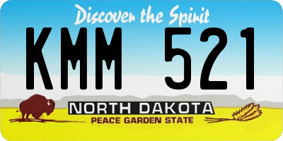 ND license plate KMM521