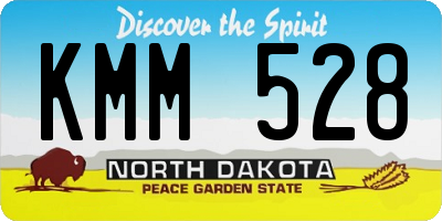 ND license plate KMM528