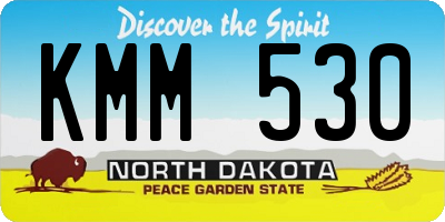 ND license plate KMM530