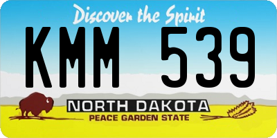 ND license plate KMM539