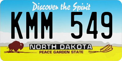 ND license plate KMM549