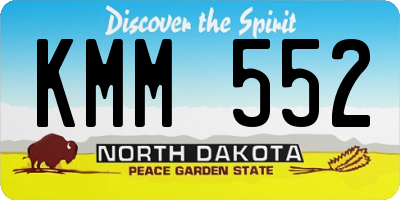 ND license plate KMM552