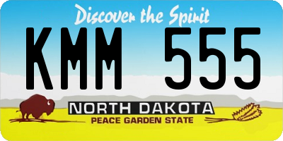 ND license plate KMM555
