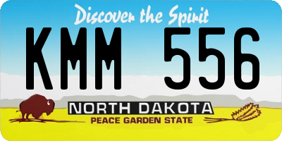 ND license plate KMM556