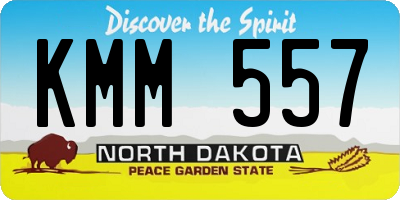 ND license plate KMM557