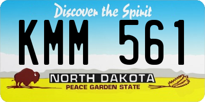 ND license plate KMM561