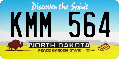 ND license plate KMM564